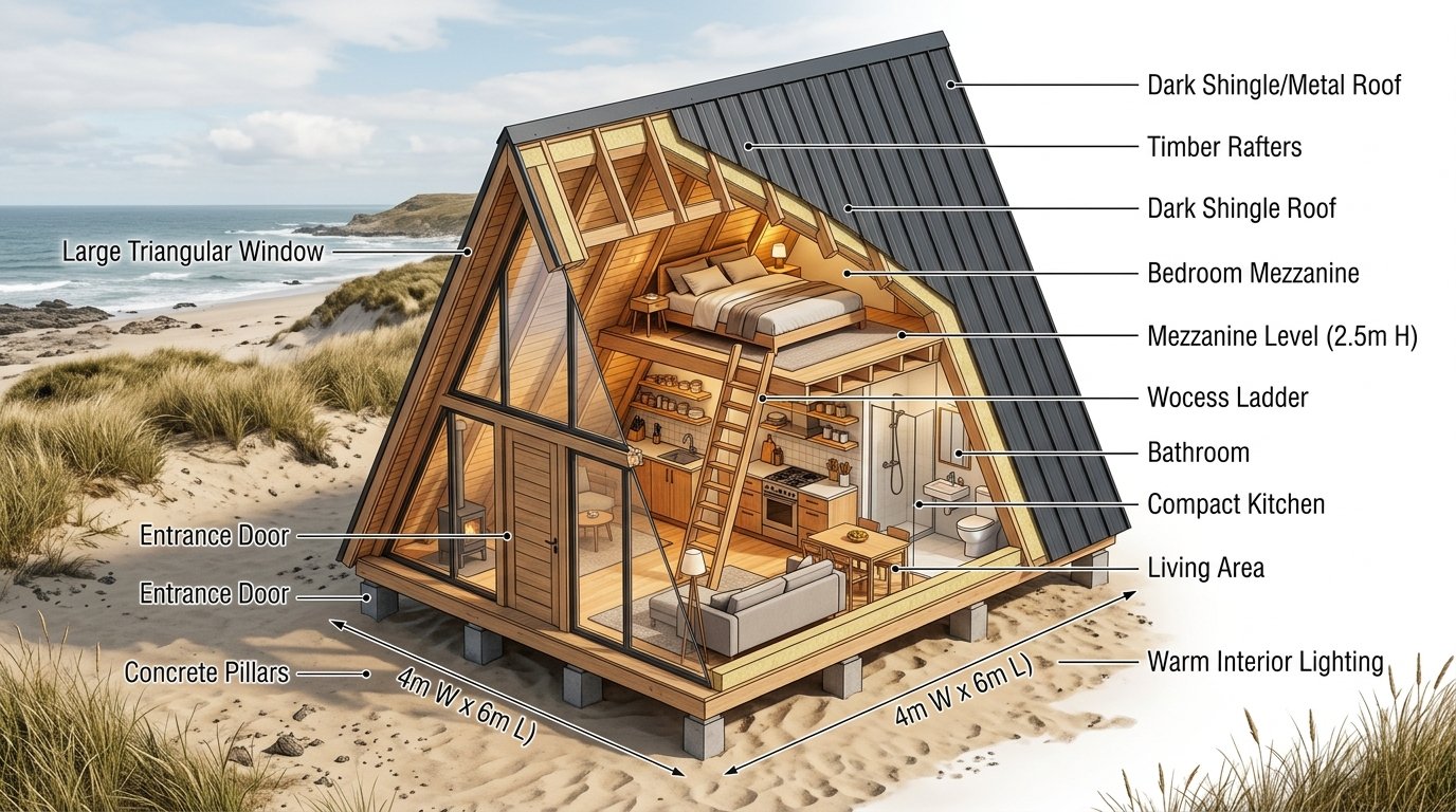 Cabana completa com corte